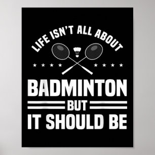 Badminton Sporter Spel Sport Speler Atleet R Poster