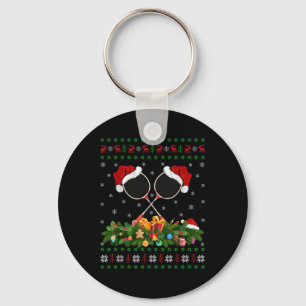 Badminton sportliefhebber Kerstman Sinterklaas Ver Sleutelhanger