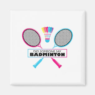 Badminton Sports Hobby Shuttle Retro Magneet