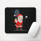 Badminton Sports Santa Claus Playing Badminton Chr Muismat (Met muis)