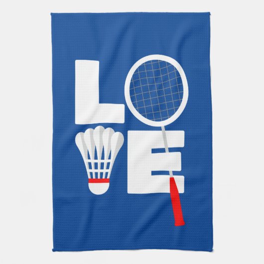 Badminton Sports Towel - LOVE Theedoek (Verticaal)