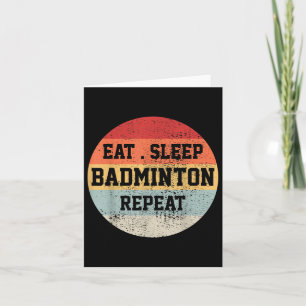 Badminton sportspeler retro vintage grappig cadeau kaart