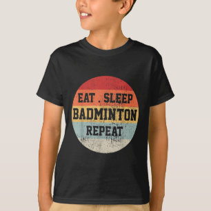 Badminton sportspeler retro vintage grappig gesche t-shirt