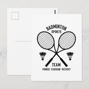 Badminton Sportteam Briefkaart