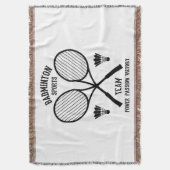 Badminton Sportteam Deken (Voorkant Verticaal)