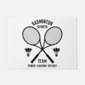 Badminton sportteam deurmat (Voorkant)