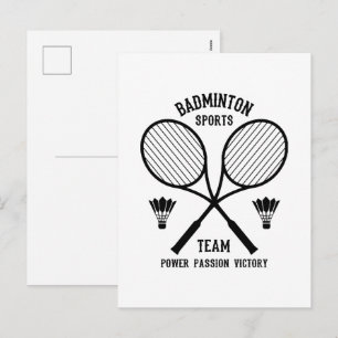 Badminton sportteam feestdagenkaart