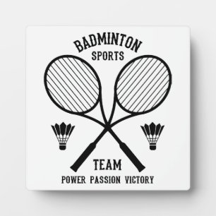 Badminton sportteam fotoplaat