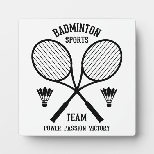 Badminton sportteam fotoplaat (Voorkant)