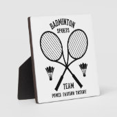 Badminton sportteam fotoplaat (Voorkant)