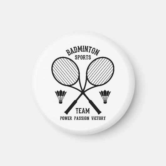 Badminton sportteam magneet (Voorkant)