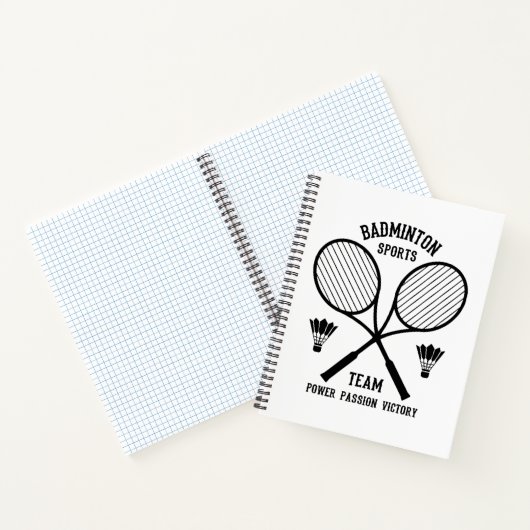 Badminton sportteam notitieboek (Binnen)