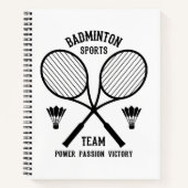 Badminton sportteam notitieboek (Voorkant)