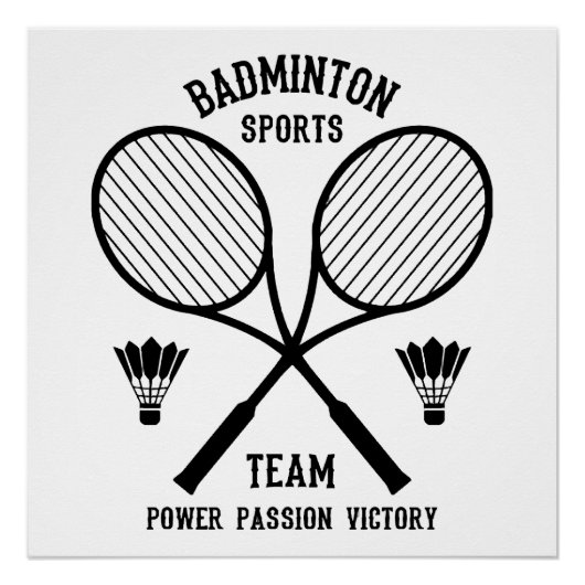 Badminton sportteam perfect poster (Voorkant)