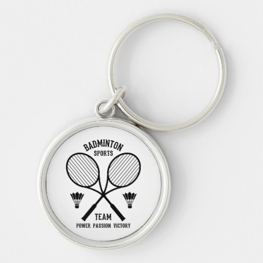 Badminton sportteam sleutelhanger (Voorkant)