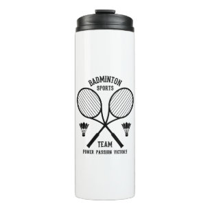 Badminton sportteam thermosbeker
