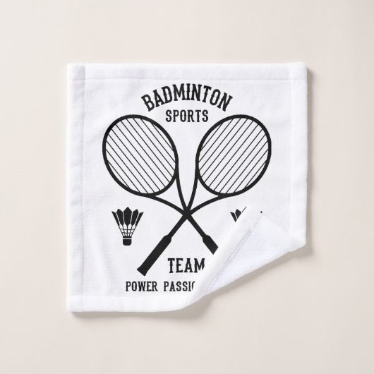 Badminton sportteam washandje (Wasdoekje)