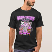 Badminton Squad Cute Animals Shuttlecock T-shirt (Voorkant)