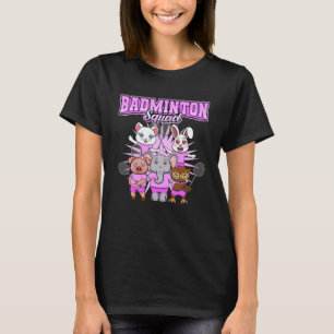 Badminton Squad Leuke Dieren Shuttlecock T-shirt