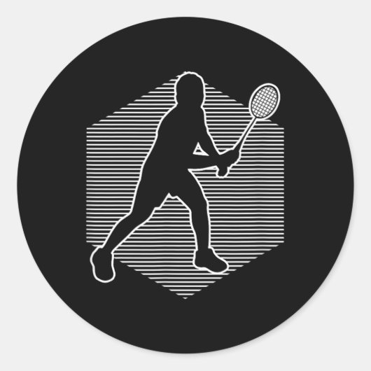 Badminton Squash Dames Shuttle Heren Ronde Sticker (Voorkant)