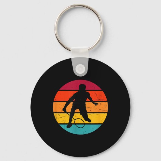 Badminton Squash Shuttle Vrouwelijke Badmintonspel Sleutelhanger (Voorkant)