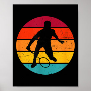 Badminton Squash Shuttle Vrouwen Badminton Speler Poster