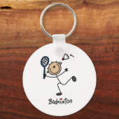 Badminton Stick Figuur Sleutelhanger (Voorkant)