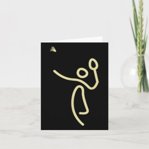 Badminton Stick Man – Shuttle Cadeau Idee  Kaart
