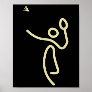 Badminton Stick Man – Shuttle Cadeau Idee  Poster