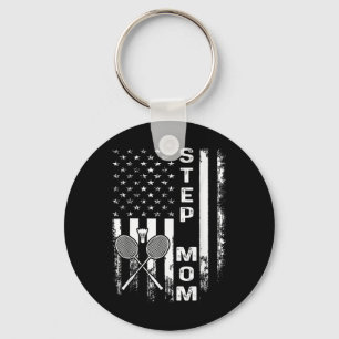 Badminton Stiefmoeder Amerikaanse Vlag Vintage Ker Sleutelhanger