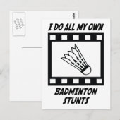 Badminton Stunts Briefkaart (Voorkant / Achterkant)