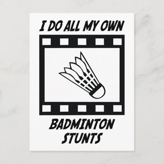 Badminton Stunts Briefkaart (Voorkant)