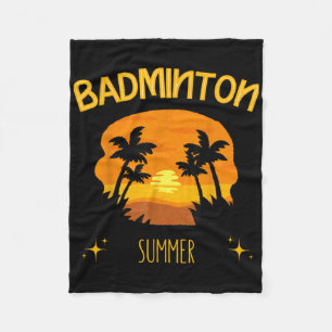 Badminton Summer Racket Shuttle Outdoor Game Fleece Deken