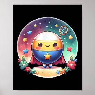 Badminton Superheld Super Held Badminton Poster