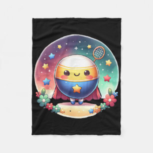 Badminton Superheld Super Hero Badminton Fleece Deken