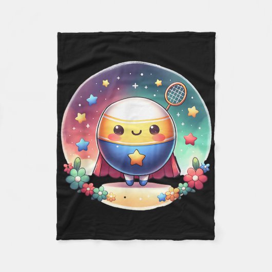 Badminton Superheld Super Hero Badminton Fleece Deken (Voorkant)