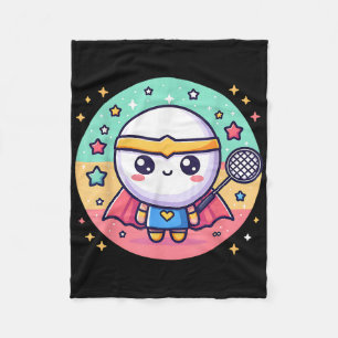 Badminton Superheld Super Hero Badminton Fleece Deken