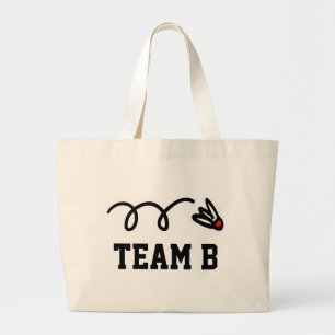 Badminton-tas met aangepaste teamnaam grote tote bag