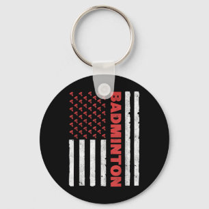 Badminton Team Amerikaanse Vlag Usa Badminton Voor Sleutelhanger