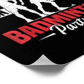 Badminton Team Game Partner Shuttle Speler Badmint Poster (Hoek)