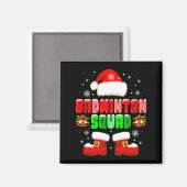 Badminton Team Kostuum Kerst Speler Team Grappig Magneet (Voorkant / Achterkant)