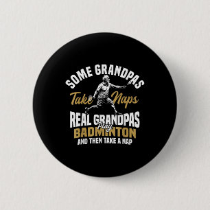 Badminton Team Oma Shuttle Speler Badminton  Ronde Button 5,7 Cm