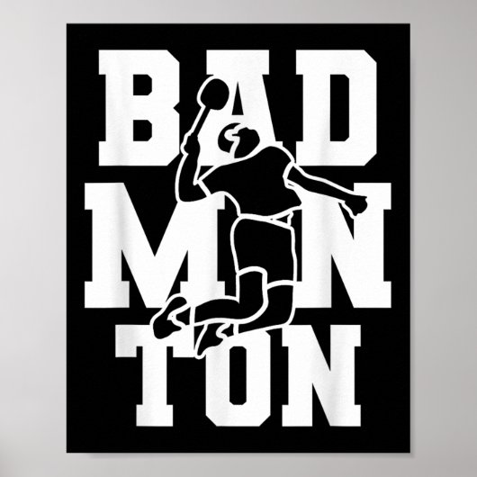 Badminton Team Shuttle Player Coach  Poster (Voorkant)