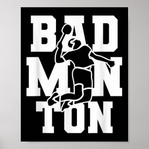 Badminton Team Shuttle Speler Coach Poster