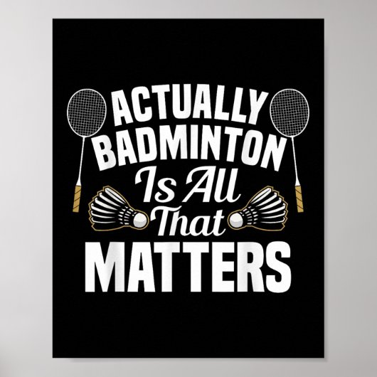 Badminton Team Wedstrijd S Shuttle Badminton Spele Poster (Voorkant)