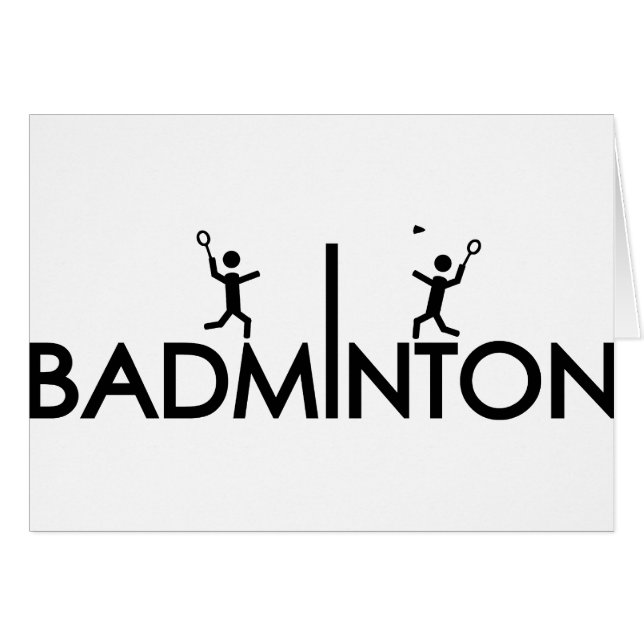 badminton-tekstpictogram (Voorkant Horizontaal)