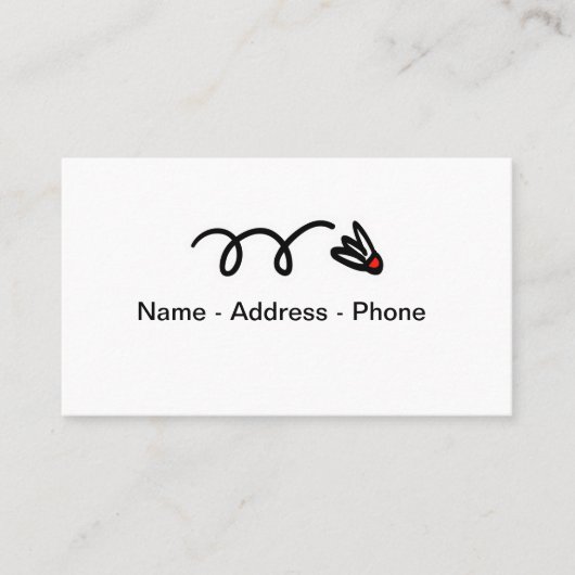 Badminton thema visitekaartje (Voorkant)