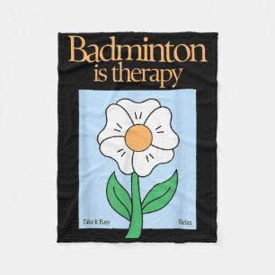 Badminton Therapy Racket Sport Stress Relief MI Fleece Deken