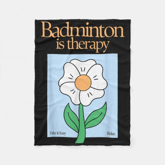 Badminton Therapy Racket Sport Stress Relief MI Fleece Deken (Voorkant)