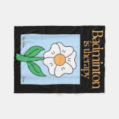 Badminton Therapy Racket Sport Stress Relief MI Fleece Deken (Voorkant (Horizontaal))